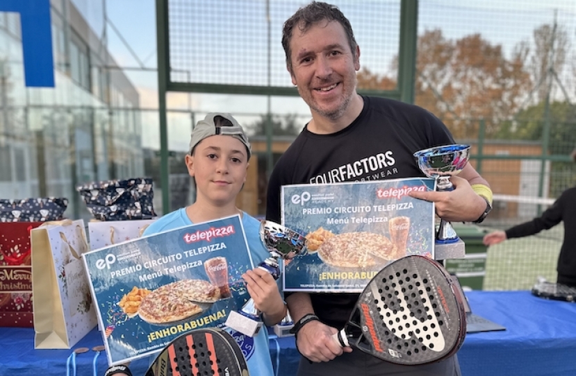 Jan Miró y Nacho Miró, Campeones del 25º Torneo Circuito Telepizza Padres e Hijos Nivel 2